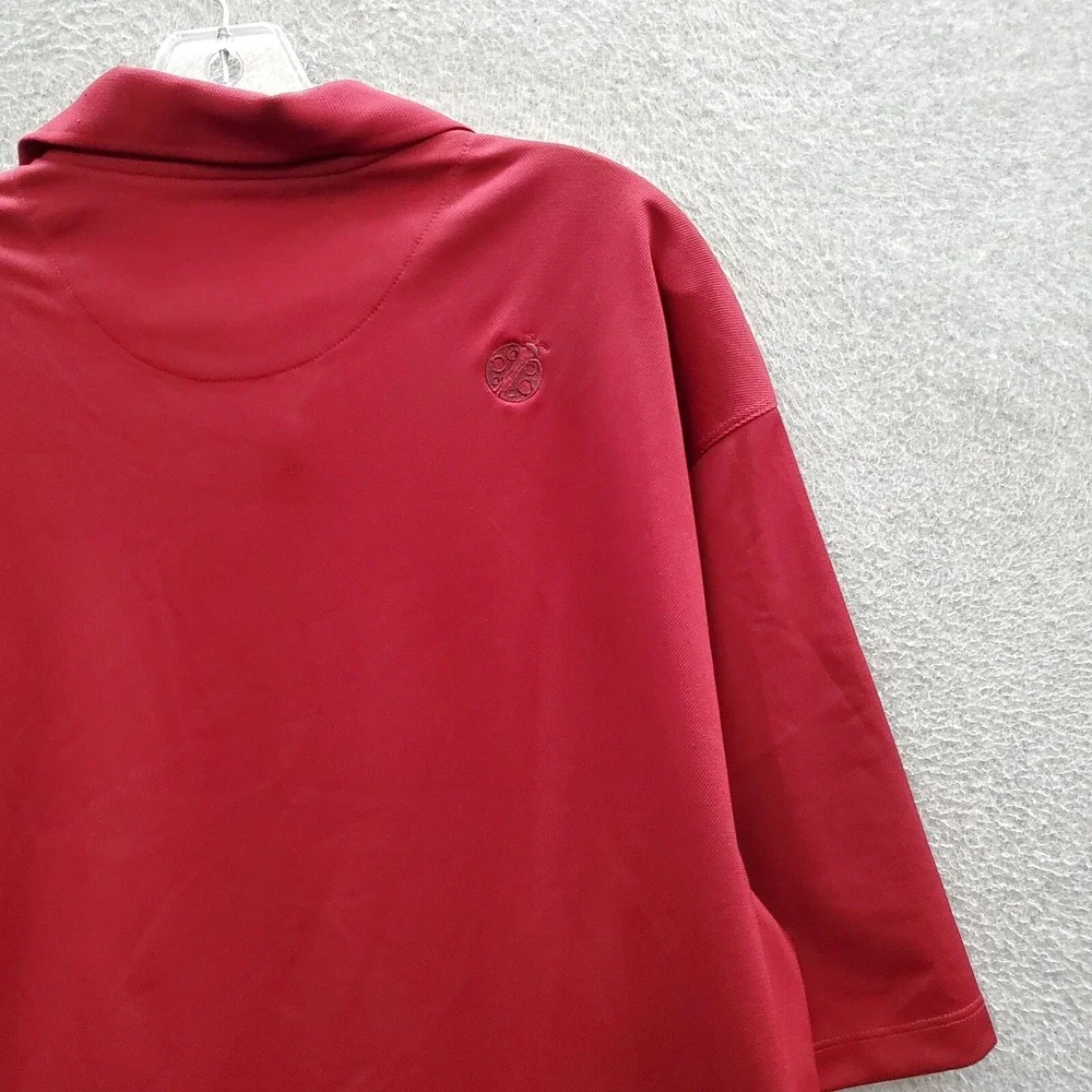 Nike Golf Men Polo Shirt Large Red Swoosh Logo Embroidered Short Sleeve Collar - Picture 8 of 10